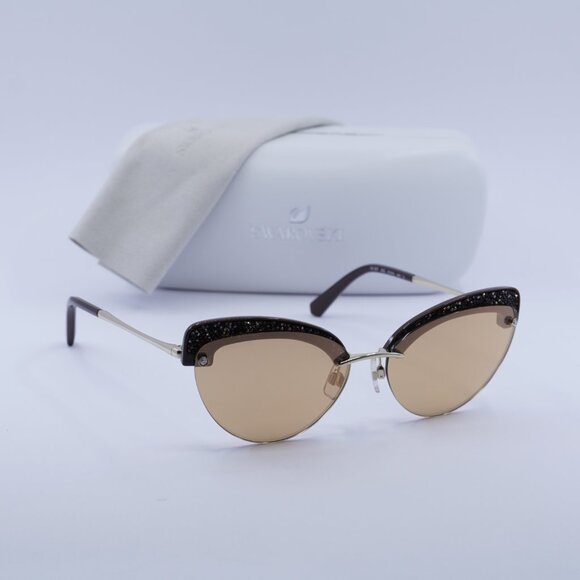 Final Price! Swarovski SK0257 32G Gold/Brown Sunglasses main image 4